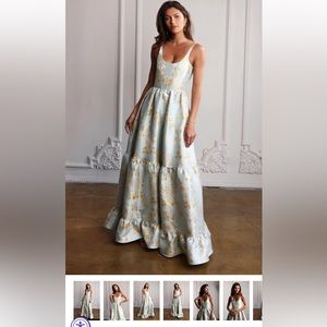 NWT V. Chapman Avery Dress in Ballad Blue Baroque Floral size 6